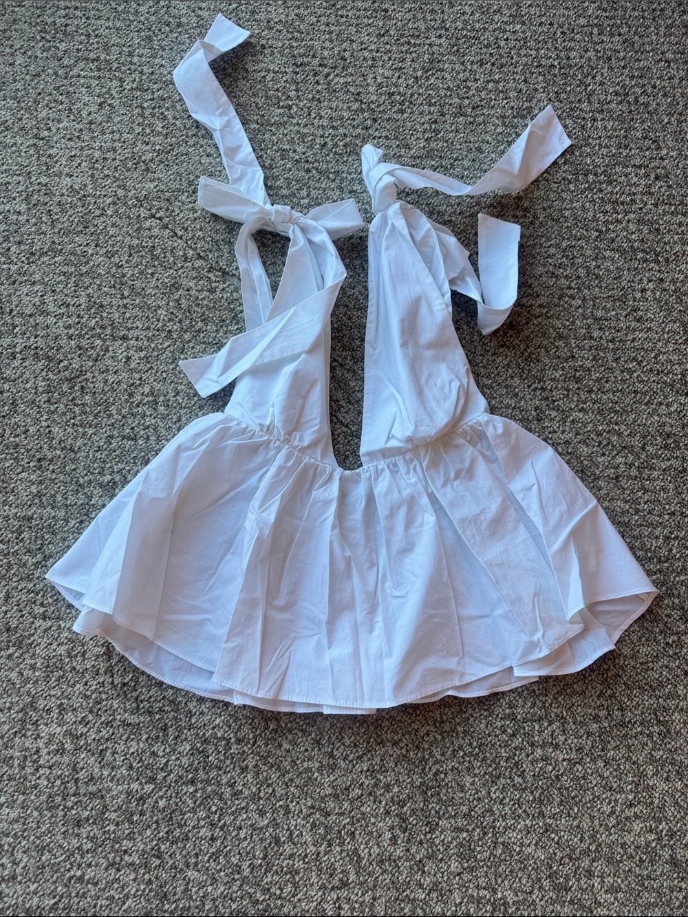 Zara White Tie-Shoulder Ruffle Dance Top